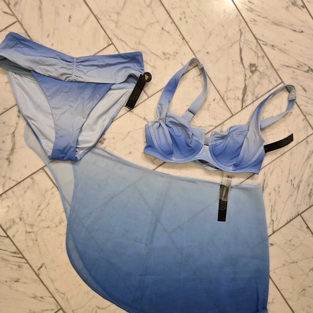 Victoria Secret Blue Ombré Underwire Bikini Set